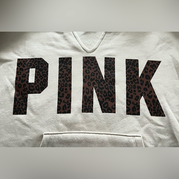 Victoria's Secret PINK Women's Tan and Brown Hoodie - Picture 3 of 6